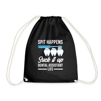 Dentist Dental Assistant Dental Assistant Gift - Drawstring Bag - black - Front