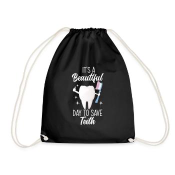 Dentist Dental Assistant Dental Assistant Gift - Drawstring Bag - black - Front
