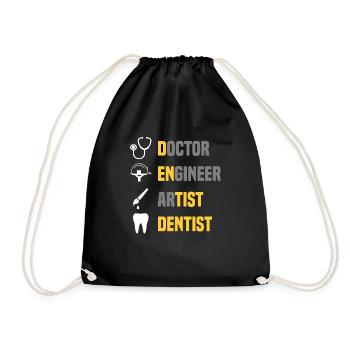 Dentist Dental Assistant Dental Assistant Gift - Drawstring Bag - black - Front