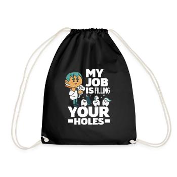 Dentist Dental Assistant Dental Assistant Gift - Drawstring Bag - black - Front