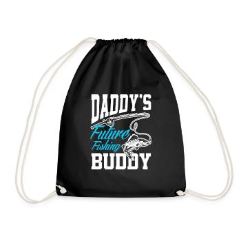 Fun Fishing Angler Fisherman Gift - Drawstring Bag - black - Front