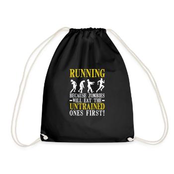 Courir parce que les zombies sont les premiers non entraînés - Sac de sport léger - noir - Devant