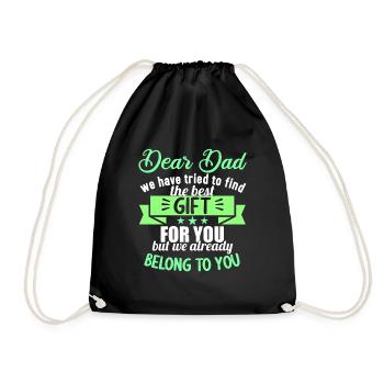 Cher papa, nous avons essayé de trouver le meilleur cadeau - Sac de sport léger - noir - Devant