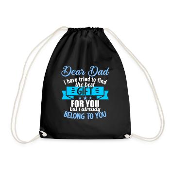 Cher papa, j’ai essayé de trouver le meilleur cadeau - Sac de sport léger - noir - Devant