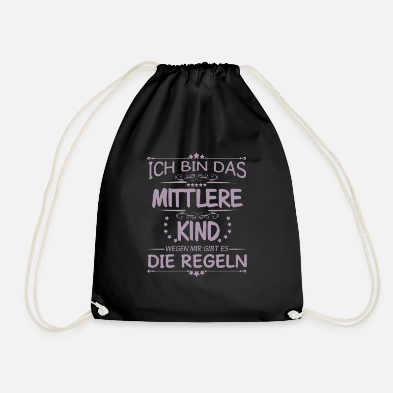 Familie Kinder mittleres Kind - Turnbeutel - Schwarz