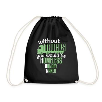 Without Trucks Homeless Hungry - Drawstring Bag - black - Front