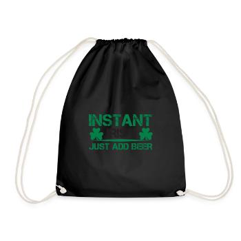 instant irish just add beer - Drawstring Bag - black - Front