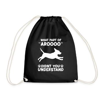 Beagle Dogs Fan Funny Beagle Saying Gassi - Drawstring Bag - black - Front