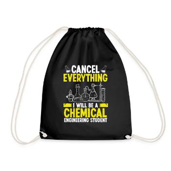 Chemical Engineering School Engineer Student - Drawstring Bag - black - Front