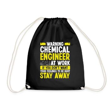 Funny Chemical Engineer Engineering - Drawstring Bag - black - Front