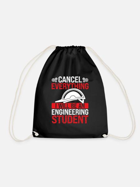 Funny Engineering Student Engineering School - Turnbeutel - Schwarz