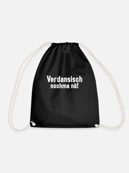 Sächsischer Dialekt Sachsen Sächsische Sprüche - Turnbeutel - Schwarz