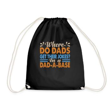Où les papas obtiennent-ils leurs blagues? Blagues de papa - Sac de sport léger - noir - Devant