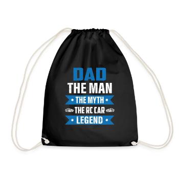 Dad The Man The Myth The RC Car Legend Model Car - Drawstring Bag - black - Front