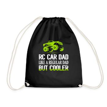 RC Car Dad Like A Regular Dad But Cooler Model Car - Drawstring Bag - black - Front