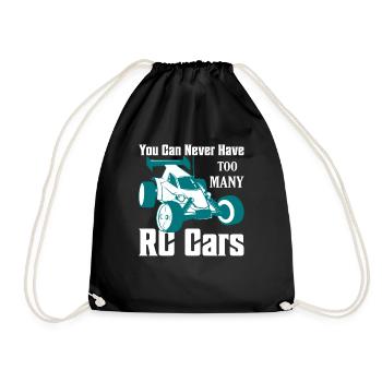 You Can Never Have Too Many RC Cars Model Car - Drawstring Bag - black - Front