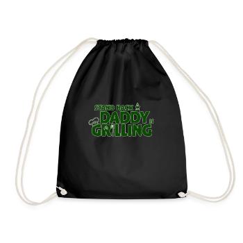 Recule! Papa fait des grillades! Griller, BBQ - Sac de sport léger - noir - Devant
