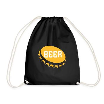 bière - Sac de sport léger - noir - Devant