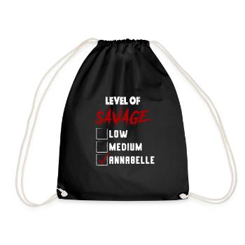 Level of Savage: ANNABELLE Checkmark Novelty Custo - Turnbeutel - Schwarz - Vorne