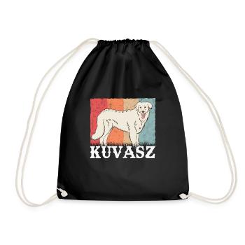 Kuvasz Retro Kuvasz Besitzer Vintage - Turnbeutel - Schwarz - Vorne