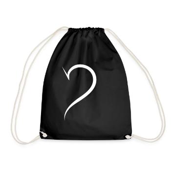 Cool Half Heart Blanc - Sac de sport léger - noir - Devant