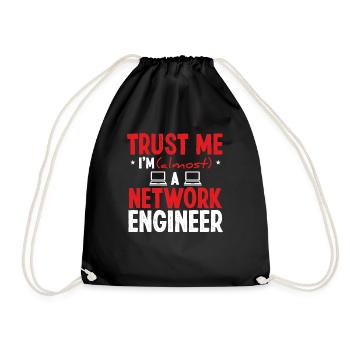 Network Engineer Funny Network Engineering - Turnbeutel - Schwarz - Vorne