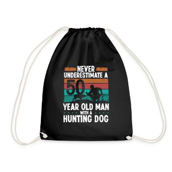 Chasseur de 50 ans 50e anniversaire pour la chasse - Sac de sport léger - noir - Devant