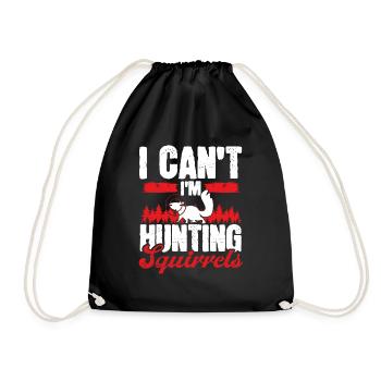 Technicien en enlèvement d’écureuil Je ne peux pas Im Hunting - Sac de sport léger - noir - Devant