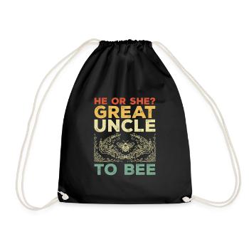 He Or She Great Uncle To Bee Great Uncle - Drawstring Bag - black - Front