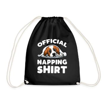 Official Sleeping Shirt St. Bernard - Drawstring Bag - black - Front