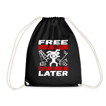 Lutteur de lutte - Sac de sport léger - noir - Devant