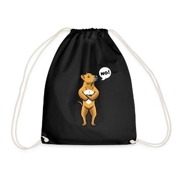 Tosa Fighting Dog Dog Tosa Dog Stubborn - Drawstring Bag - black - Front