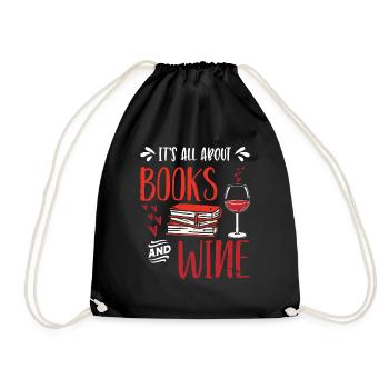 Bookaholic Read more books I love books Book - Drawstring Bag - black - Front