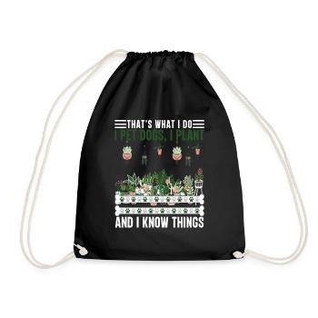 I love my garden planting gardening Pfl - Drawstring Bag - black - Front