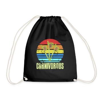 Carnivorous Plants Retro Vintage - Drawstring Bag - black - Front