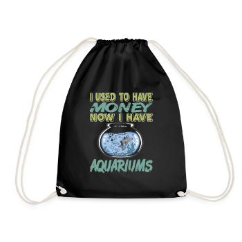 J’avais de l’argent, maintenant j’ai des aquariums - Sac de sport léger - noir - Devant