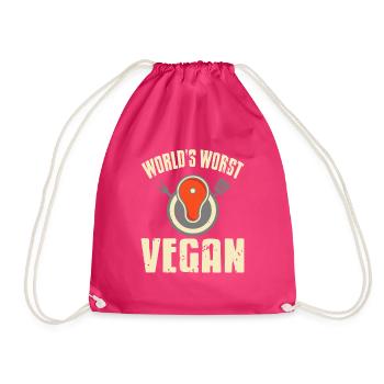 Le pire végétalien du monde - Sac de sport léger - fuchsia - Devant