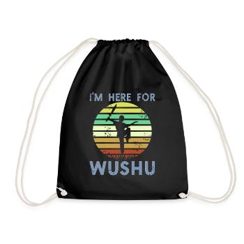 Ich bin wegen Wushu hier - Turnbeutel - Schwarz - Vorne