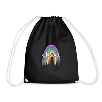 ARIANA Rainbow Cursive - Turnbeutel - Schwarz - Vorne