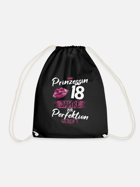 18. Geburtstag 18 Jahre Perfektion Prinzessin - Turnbeutel - Schwarz