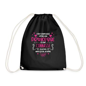 C’est Compliqué D’être Une Princesse Et Une - Sac de sport léger - noir - Devant