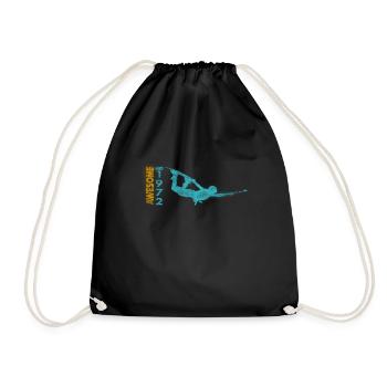 Awesome since 1972. Wakeboard Lifestyle - Turnbeutel - Schwarz - Vorne