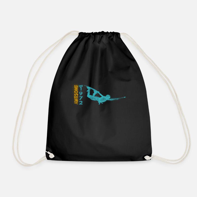 Awesome since 1972. Wakeboard Lifestyle - Drawstring Bag - black