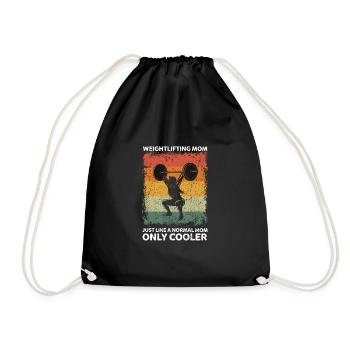 Weightlifting Mom Like A Normal Mom Only Cooler - Turnbeutel - Schwarz - Vorne