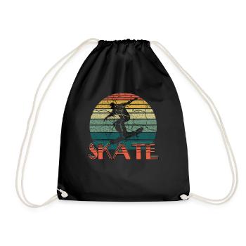 Planche de patinage rétro Skateboard vintage - Sac de sport léger - noir - Devant