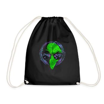Alien Gift Extraterrestrial Ufo Area 51 Sci-fi - Drawstring Bag - black - Front