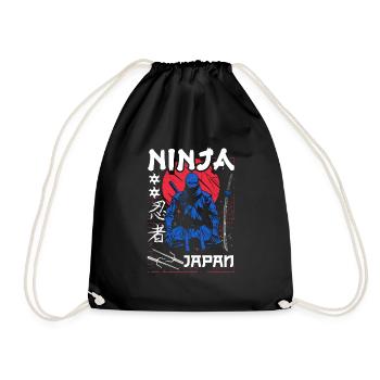 Ninja 5. Geburtstag - Turnbeutel - Schwarz - Vorne