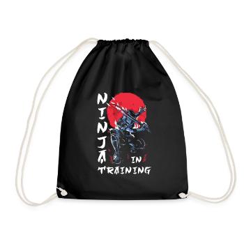 Ninja Gift Karate Ninjutsu Judo Samurai Japan - Drawstring Bag - black - Front