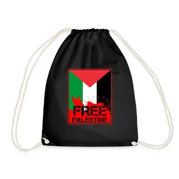 Palestine - Drawstring Bag - black - Front