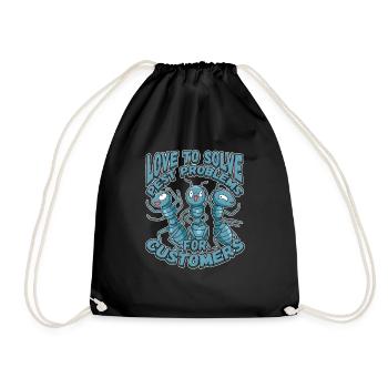 Love To Solve Pest Problems Design for a Bug - Drawstring Bag - black - Front